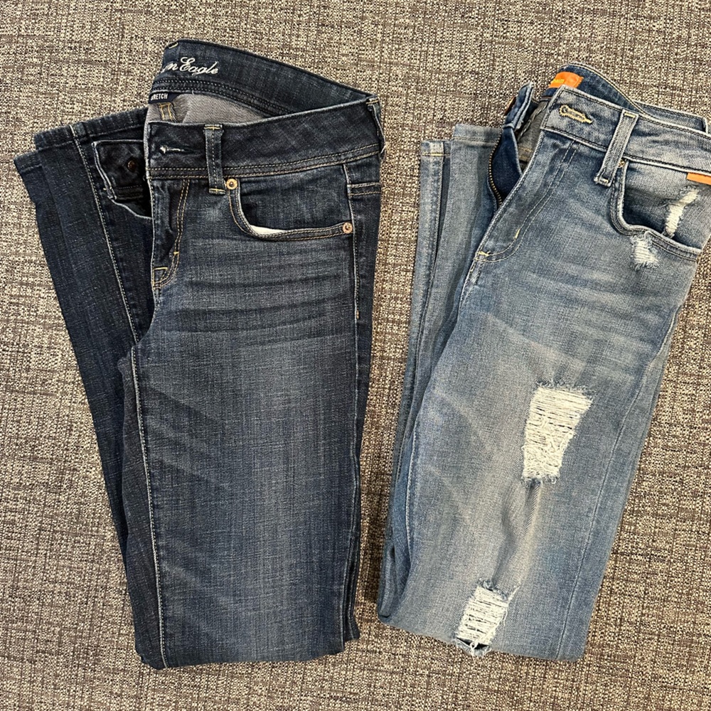 2 piece American Eagle Boot size 4 and 1Denim Skinny size 25 (XS) jean bundle